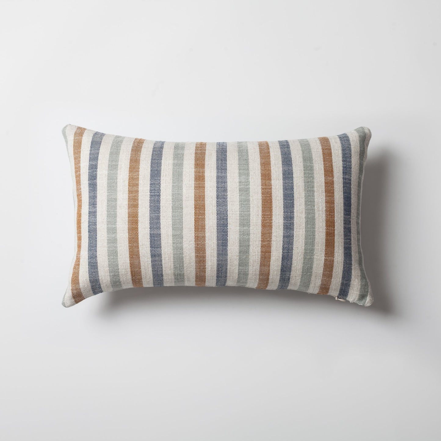 StripeOnStripe - Decorative Pillow - Set of 3 - Mustard & Linen
