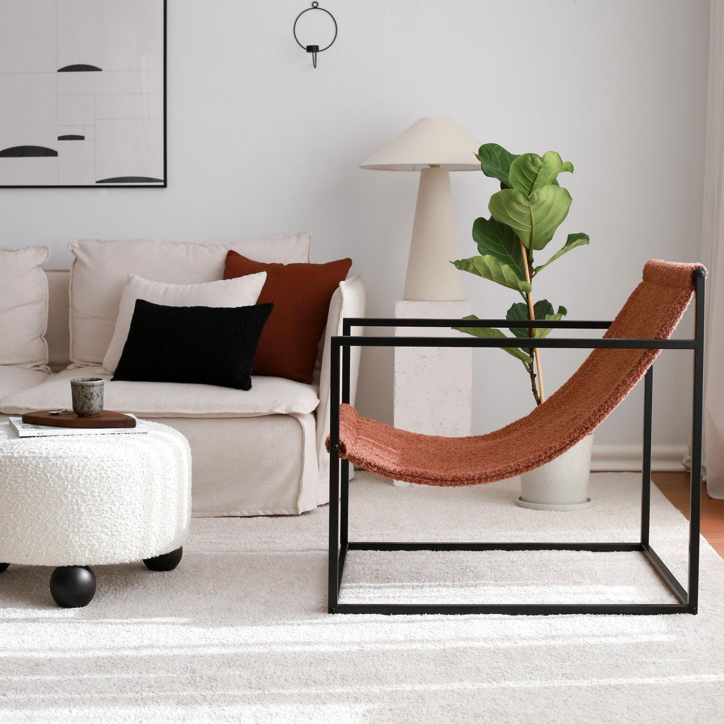Bernie Chair Metal Seat - Brown