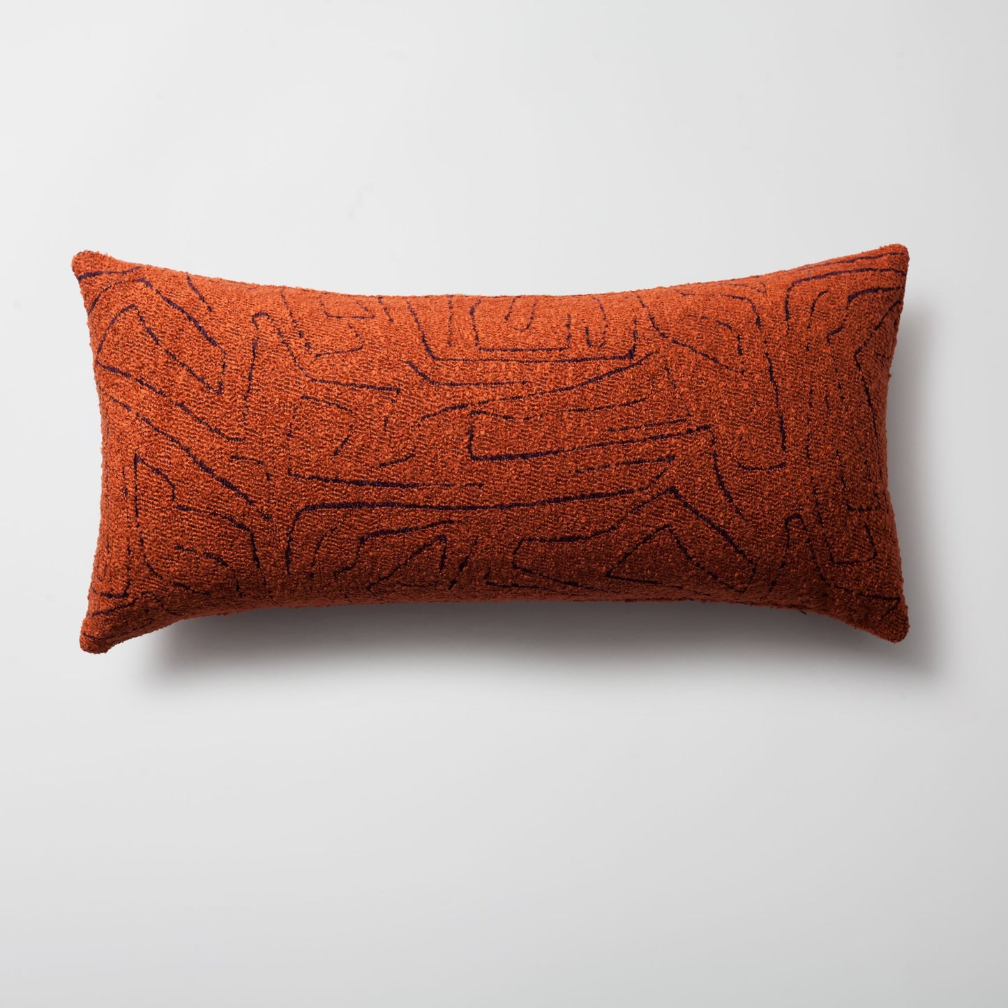 Amorf - Abstract Patterned 14x28 Inch Cushion - Orange (Cover Only)