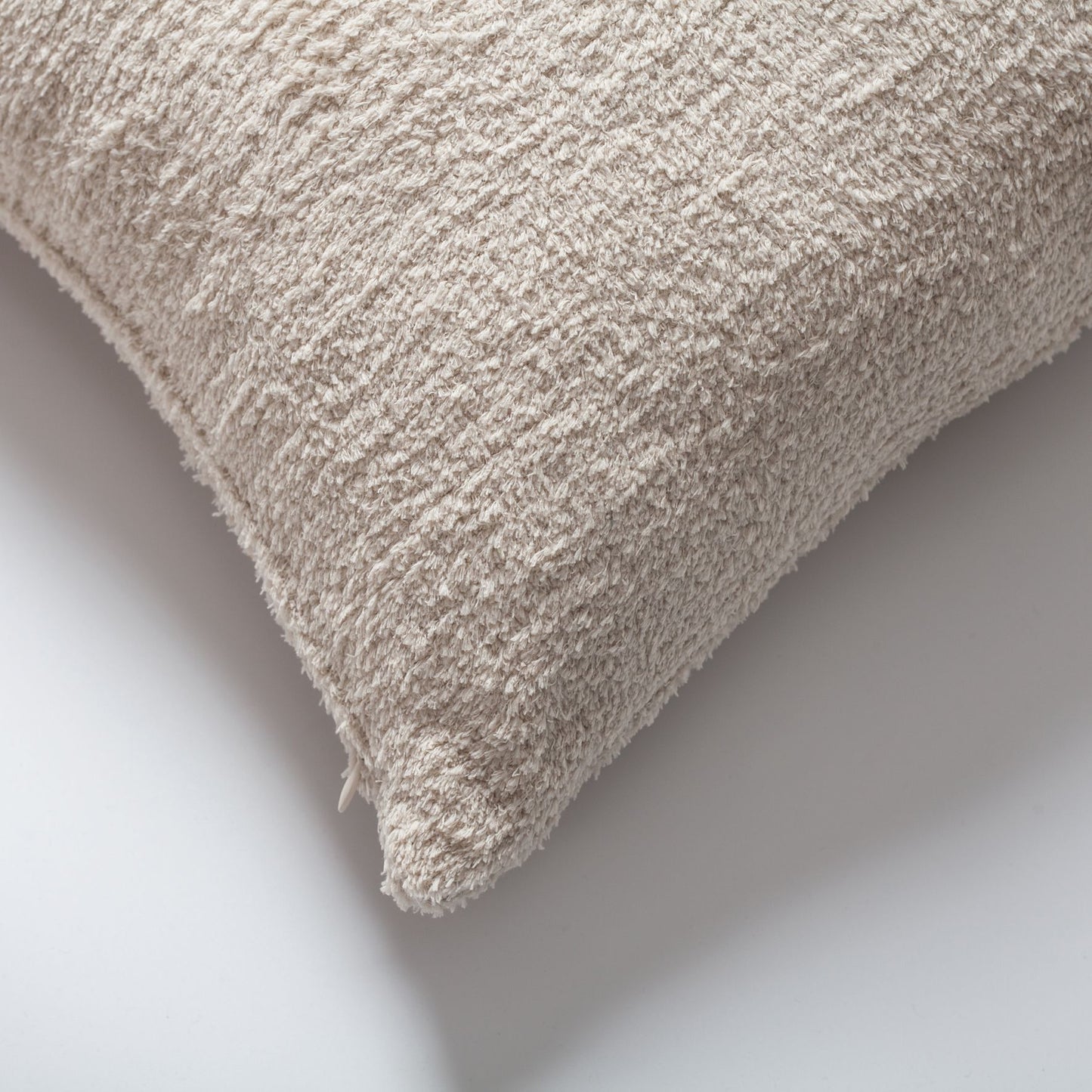 Cozy - Sheepskin Texture Fluffy Cushion 20x20 Inch - Beige (Cover Only)