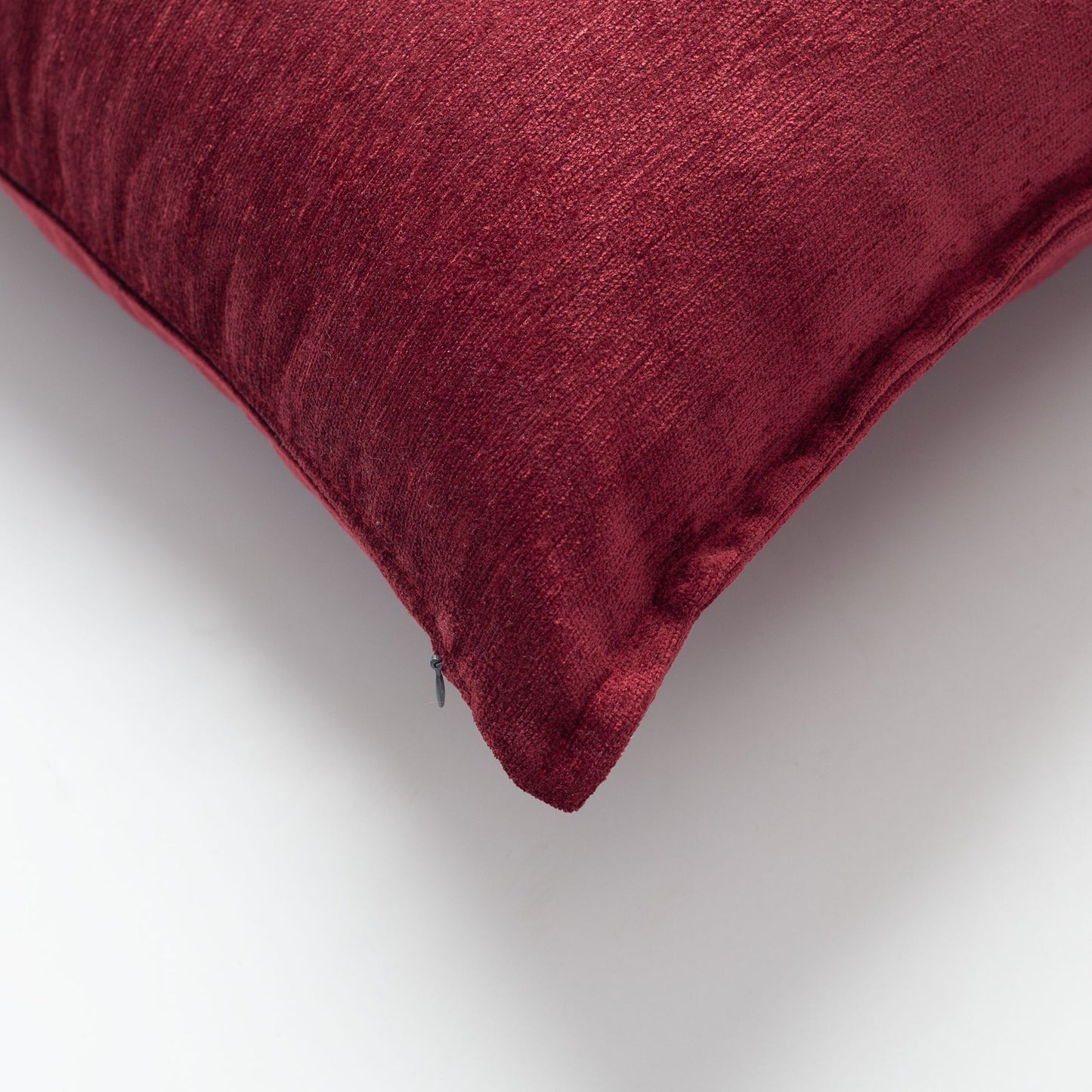 Eliza - Orange Viscose Natural Throw Pillow 50x50 - Bordeaux