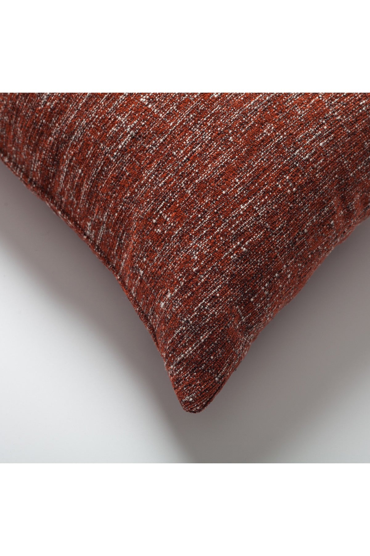 Flap - Linear Textured Rectangular Linen Pillow 16x24 Inch - Terracotta (Cover Only)
