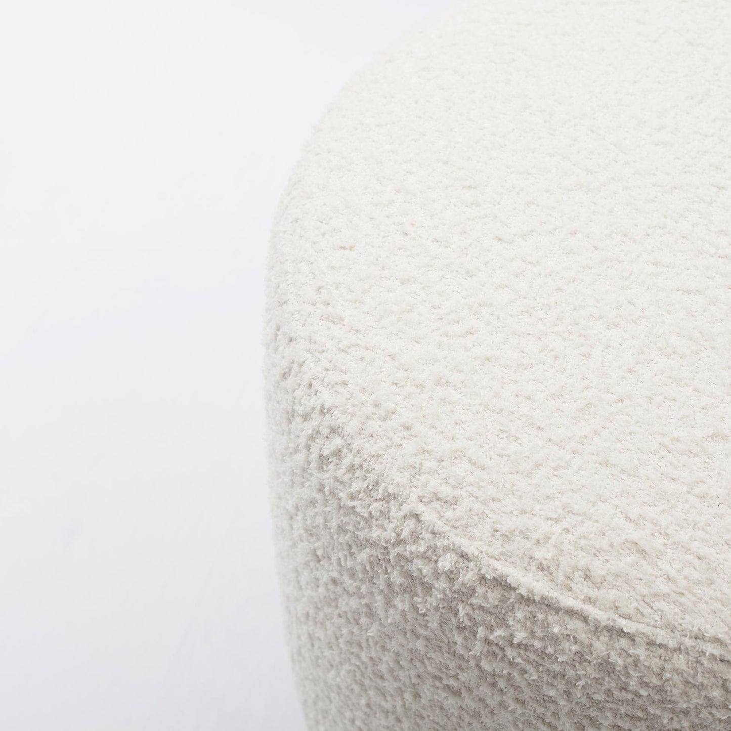 Deco Pouf - Round Pouf - White (Cover Only)