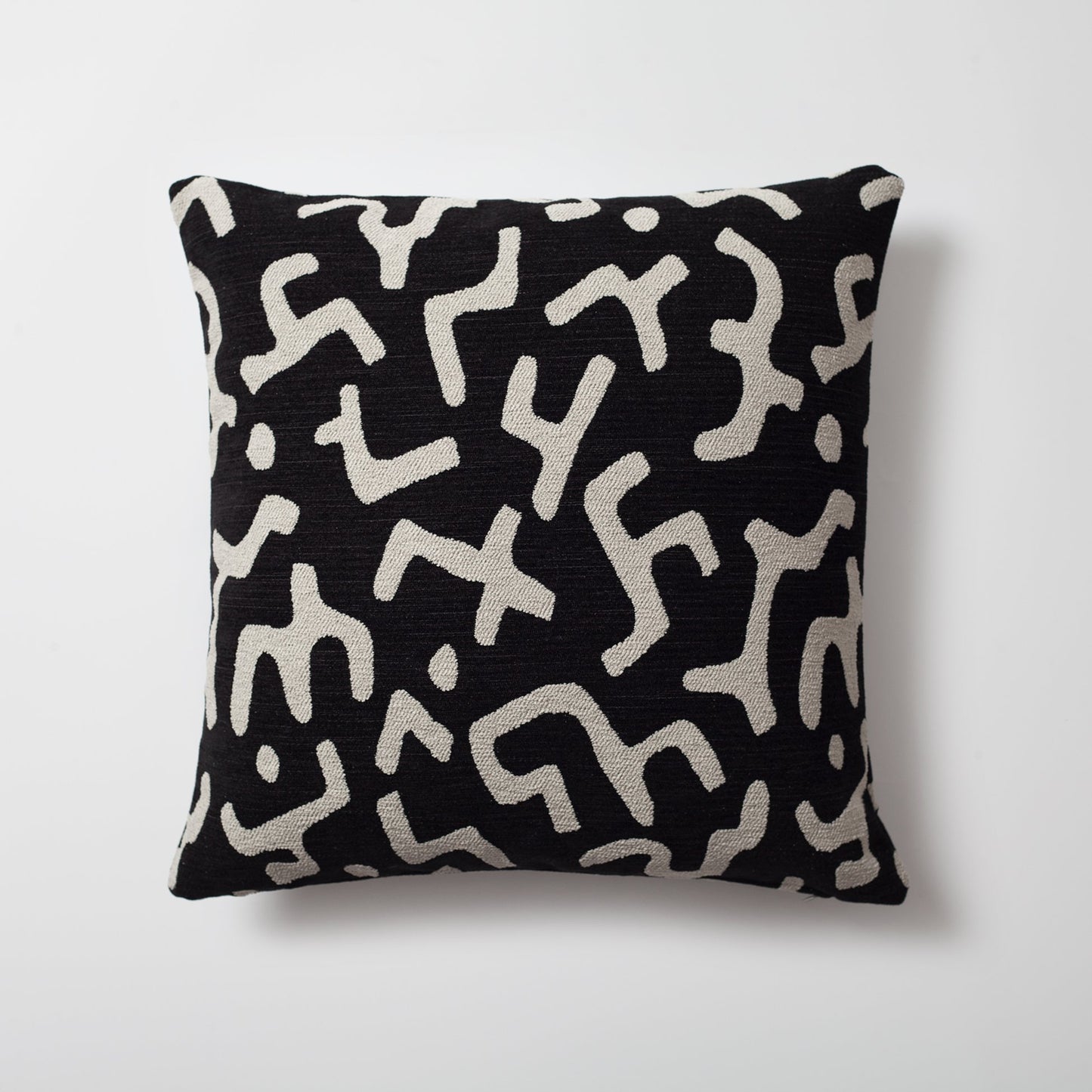 Nandos - Maze Patterned 20x20 Inch Pillow - Black (Cover Only)