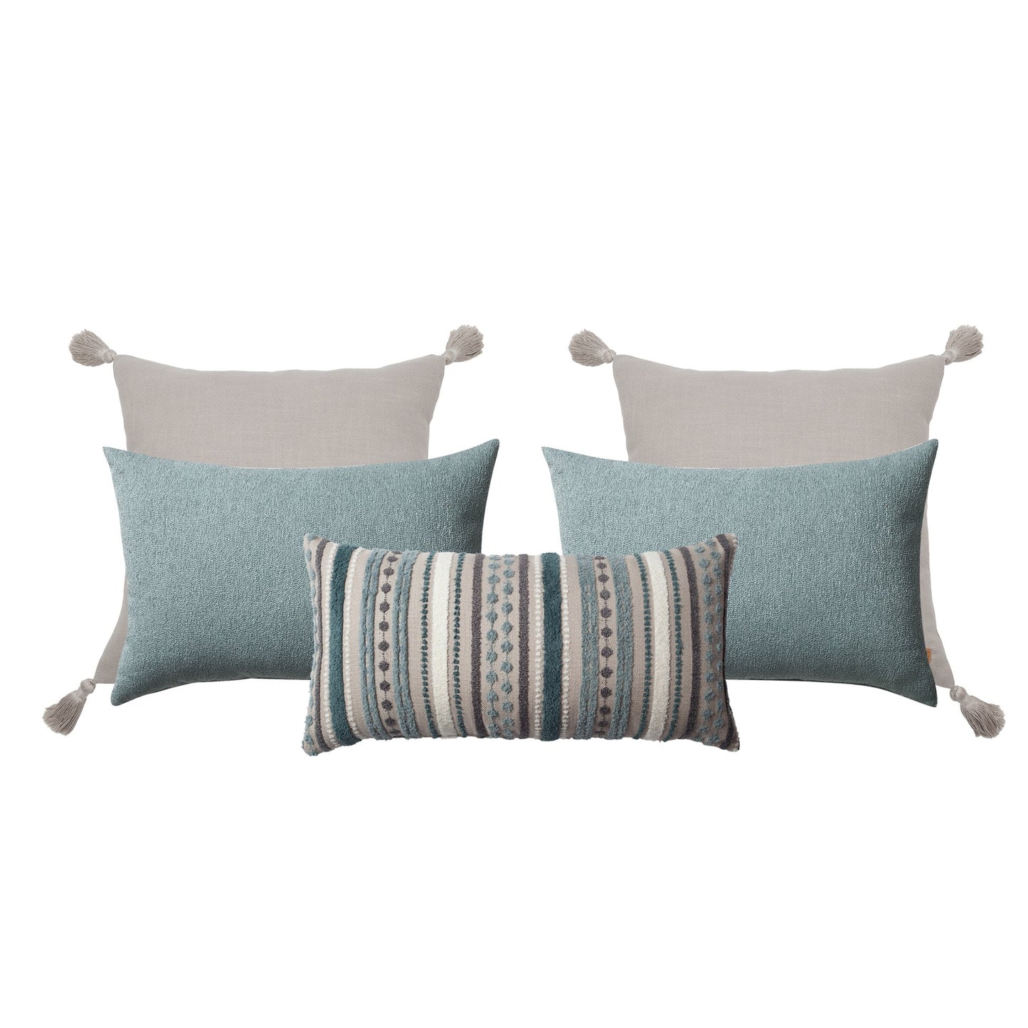 Julia & Nomad & Loom - 5-Piece Combo Linen Set - Blue (Cover Only)