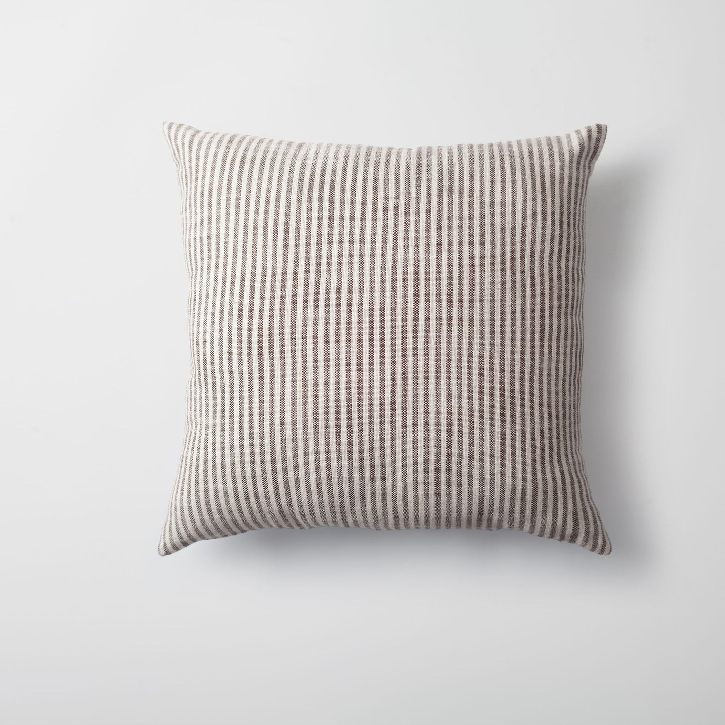 StripeOnStripe - Decorative Pillow - Set of 3 - Brown & Linen