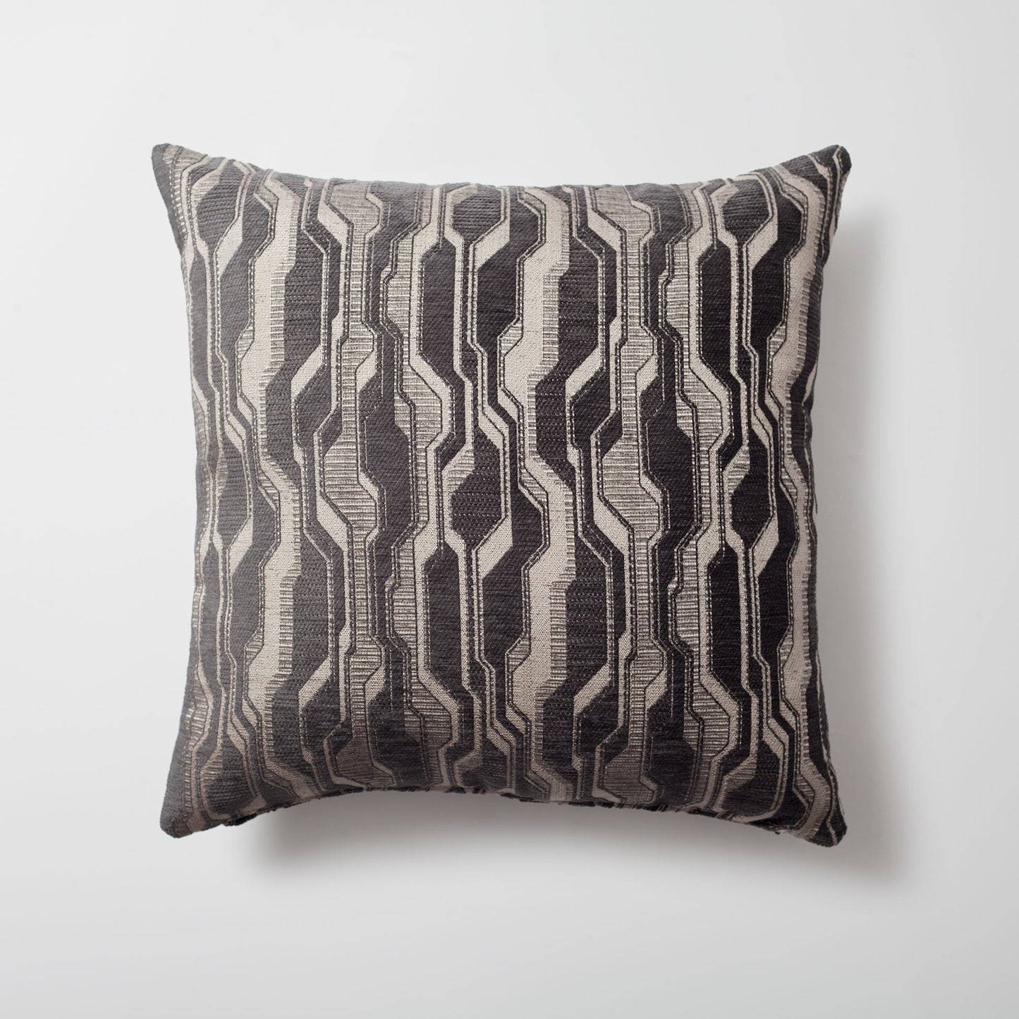 Lebon - Geometric Patterned 20x20 Inch Pillow - Anthracite (Cover Only)