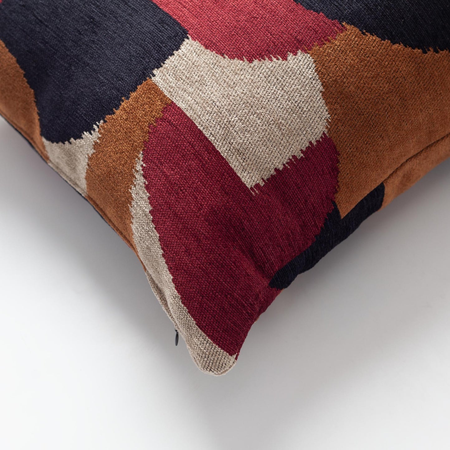 Otto - Modern 50x50 Throw Pillow with Geometric Pattern - Bordeaux