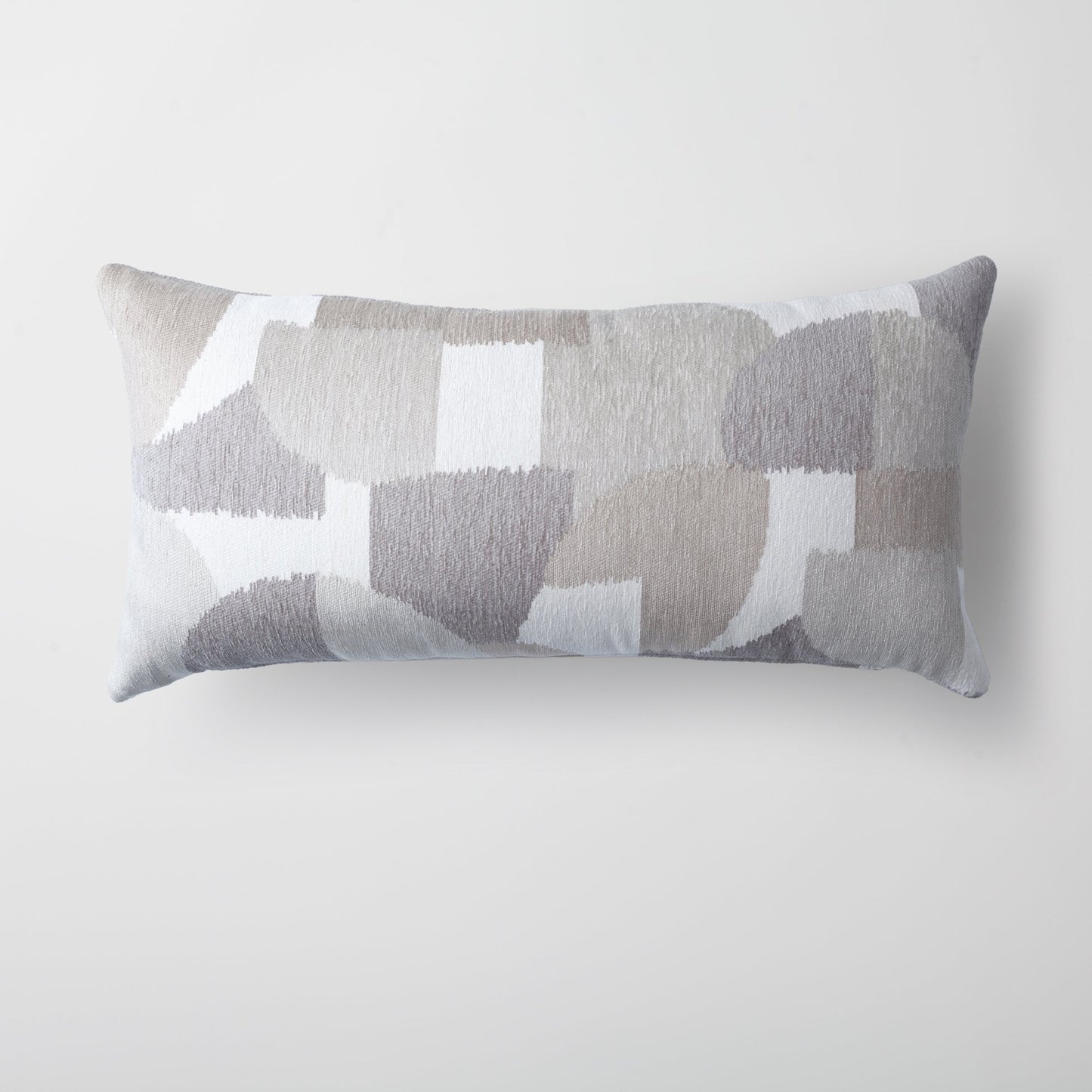 Otto - Modern 35x70 Throw Pillow with Geometric Pattern - Grey