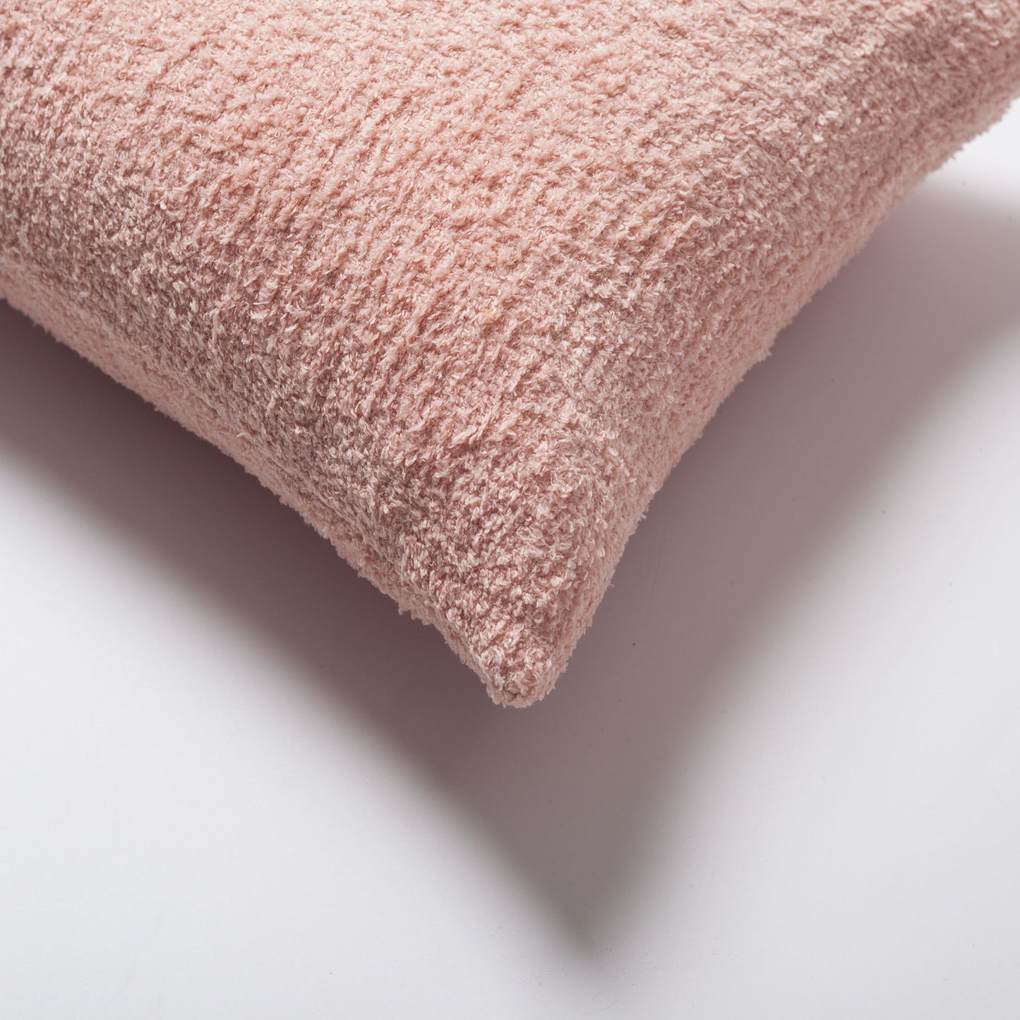 Cozy - Sheepskin Texture Fluffy Cushion 14x28 Inch - Pink (Cover Only)