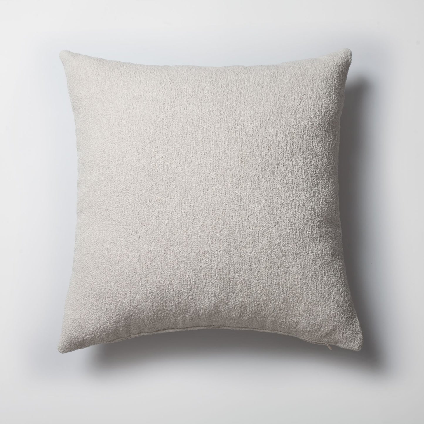 Julia - Plain Boucle Woven Square Pillow 20x20 Inch - White (Cover Only)