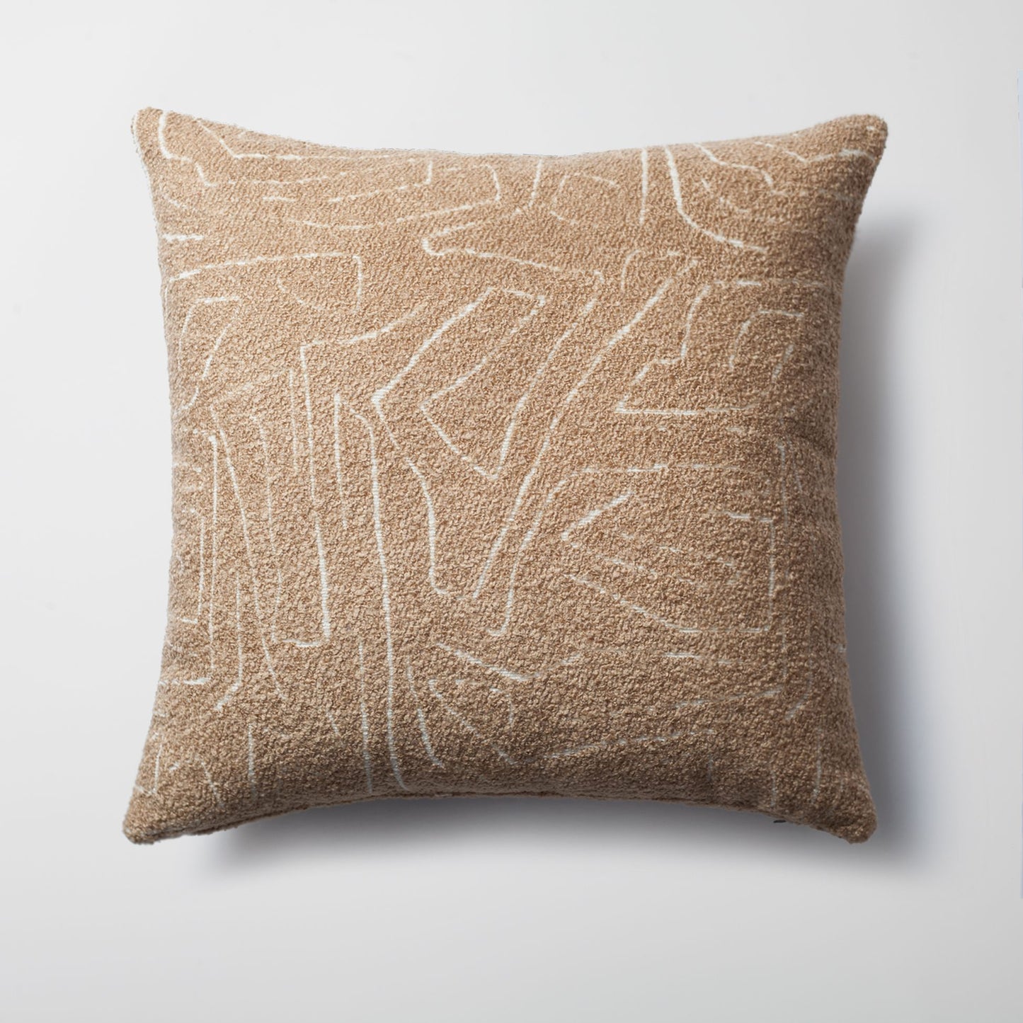 Amorf - Abstract Patterned 20x20 Inch Cushion - Fallow (Cover Only)