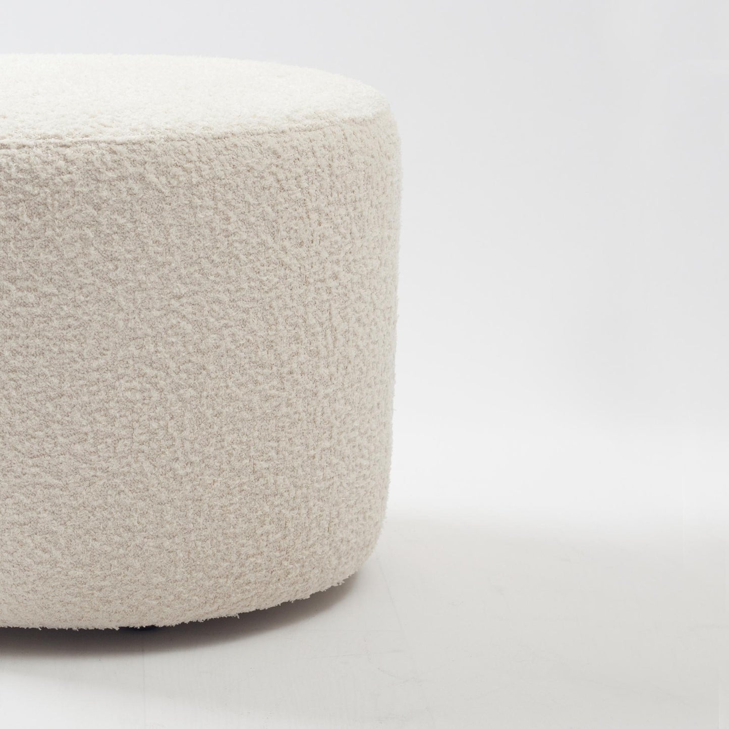 Deco Pouf - Round Pouf - White (Cover Only)