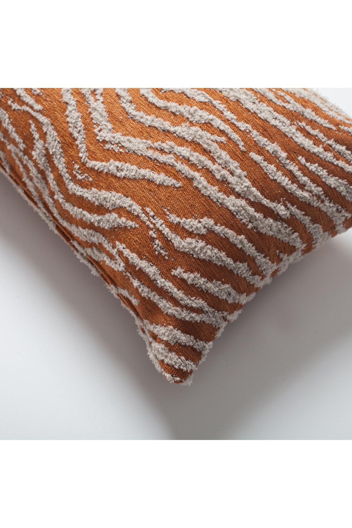 Tokyo - Geometric Zebra Patterned Pillow 12x20 Inch - Orange (Cover Only)