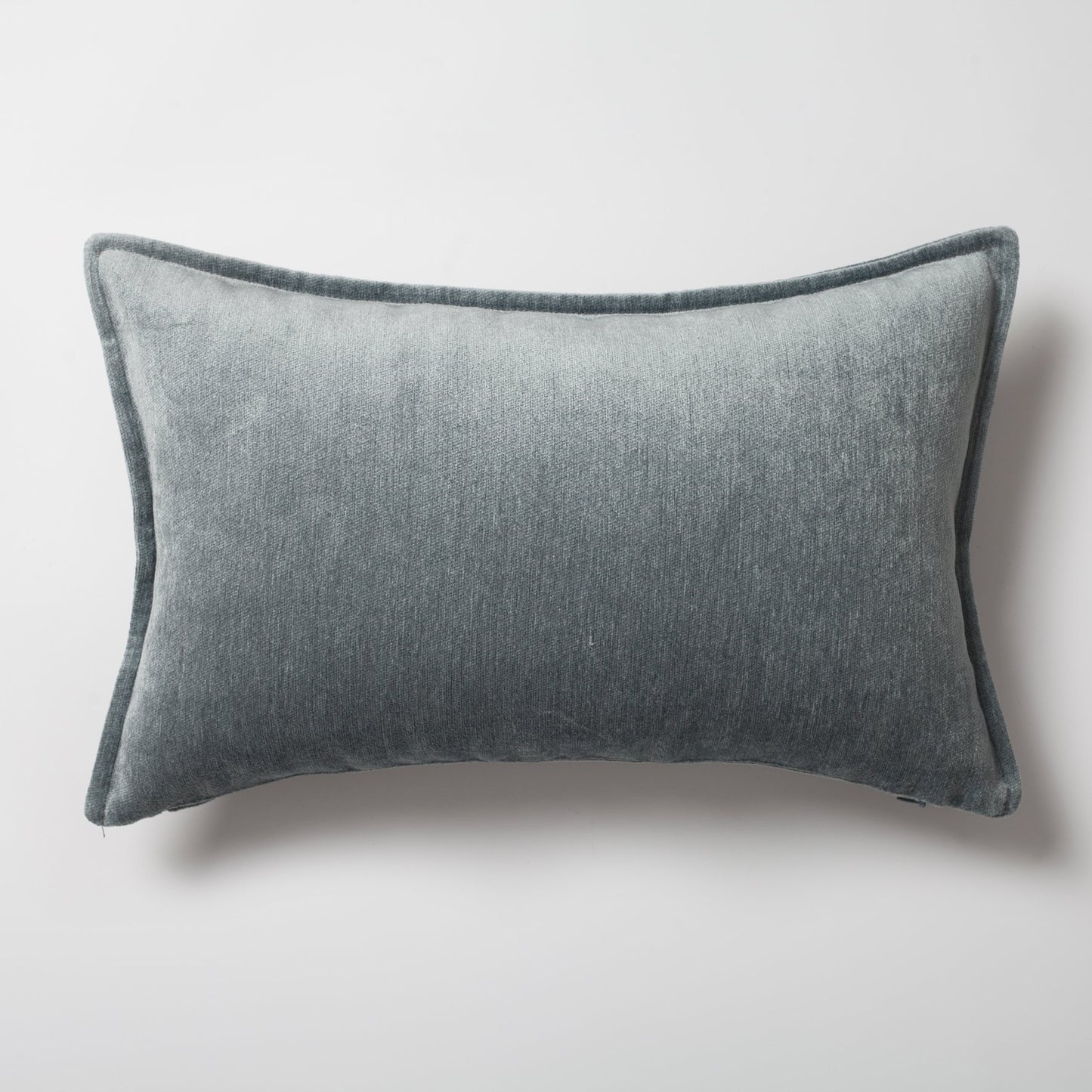 Eliza - Blue Viscose Natural Linen Pillow 16x24 Inch - Blue (Cover Only)
