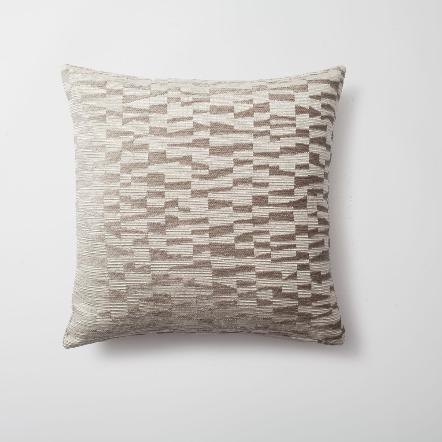 Bistro - Geometric Patterned 18x18 Inch Cushion - Mink (Cover Only)