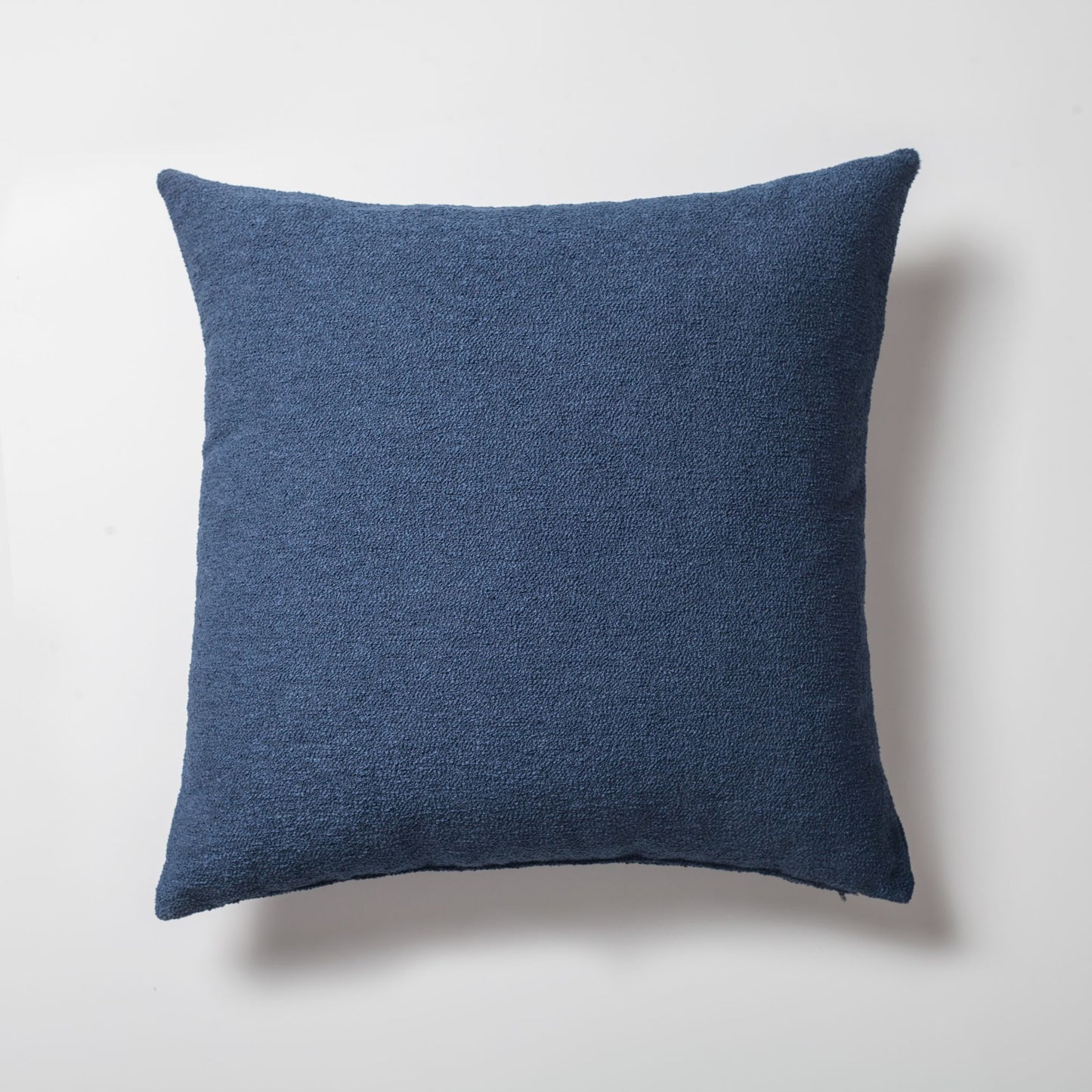 Julia - Plain Boucle Woven Square Pillow 20x20 Inch - Blue (Cover Only)