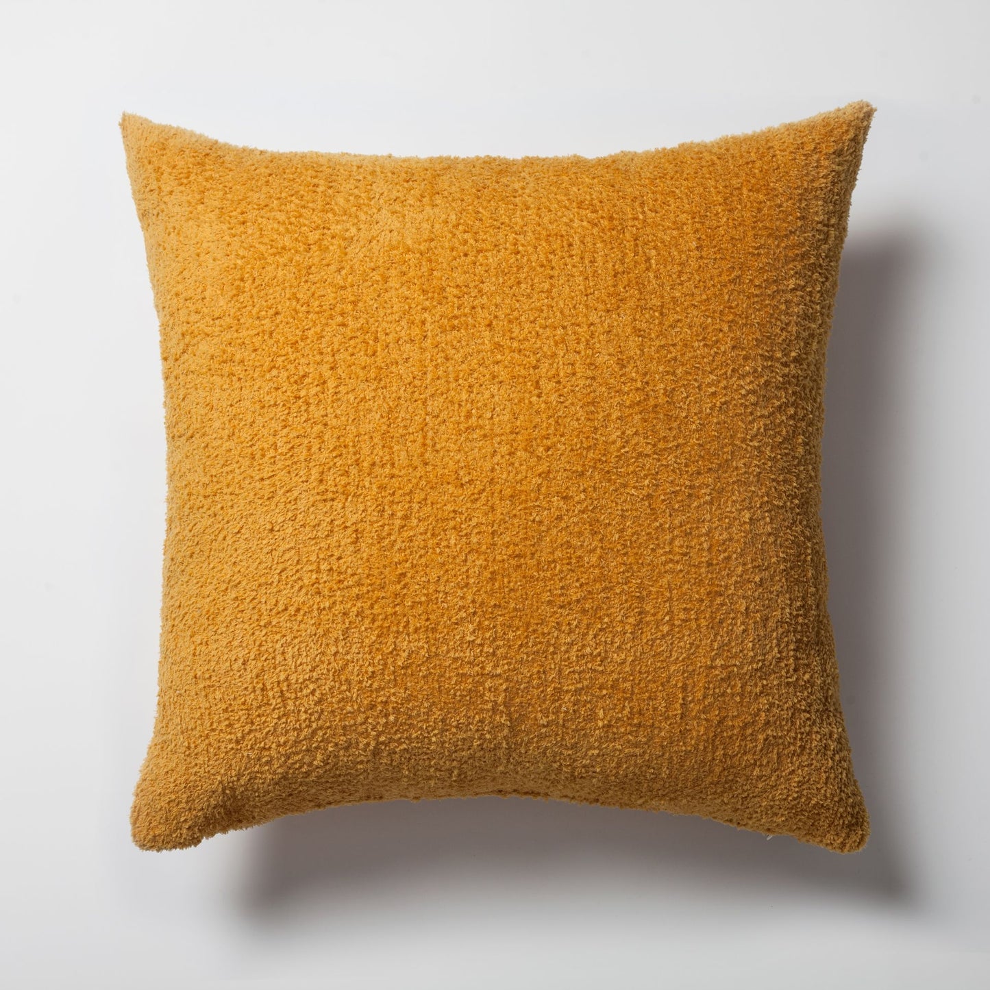 Cozy - Sheepskin Texture Fluffy Cushion 20x20 Inch - Yellow (Cover Only)