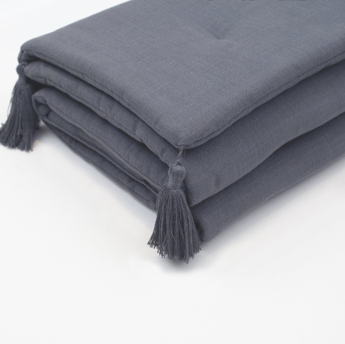 Loom - Linen Tassel Bed Runner + Set of 2 Padded - Dark Grey