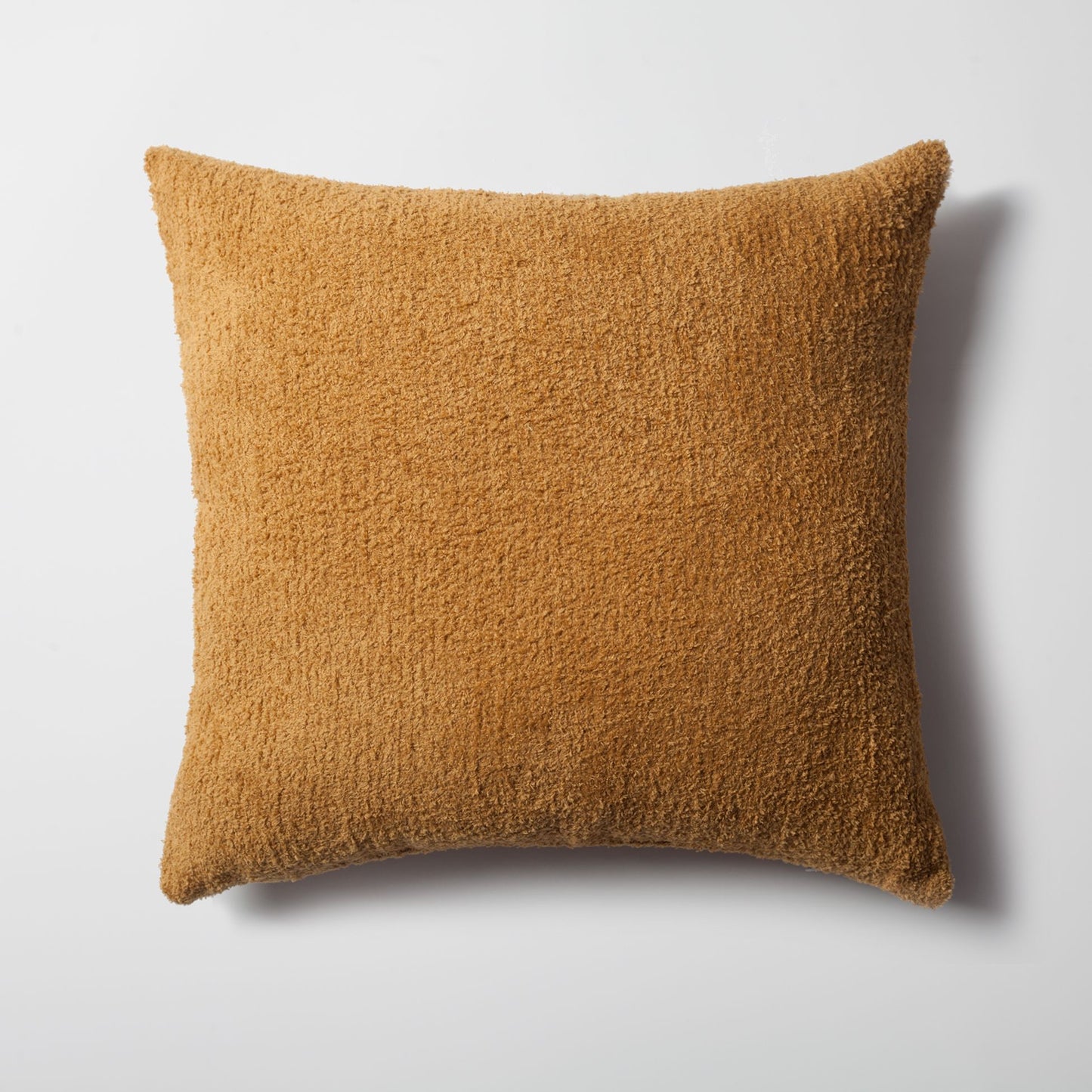 Cozy - Sheepskin Texture Fluffy Cushion 20x20 Inch - Mustard (Cover Only)
