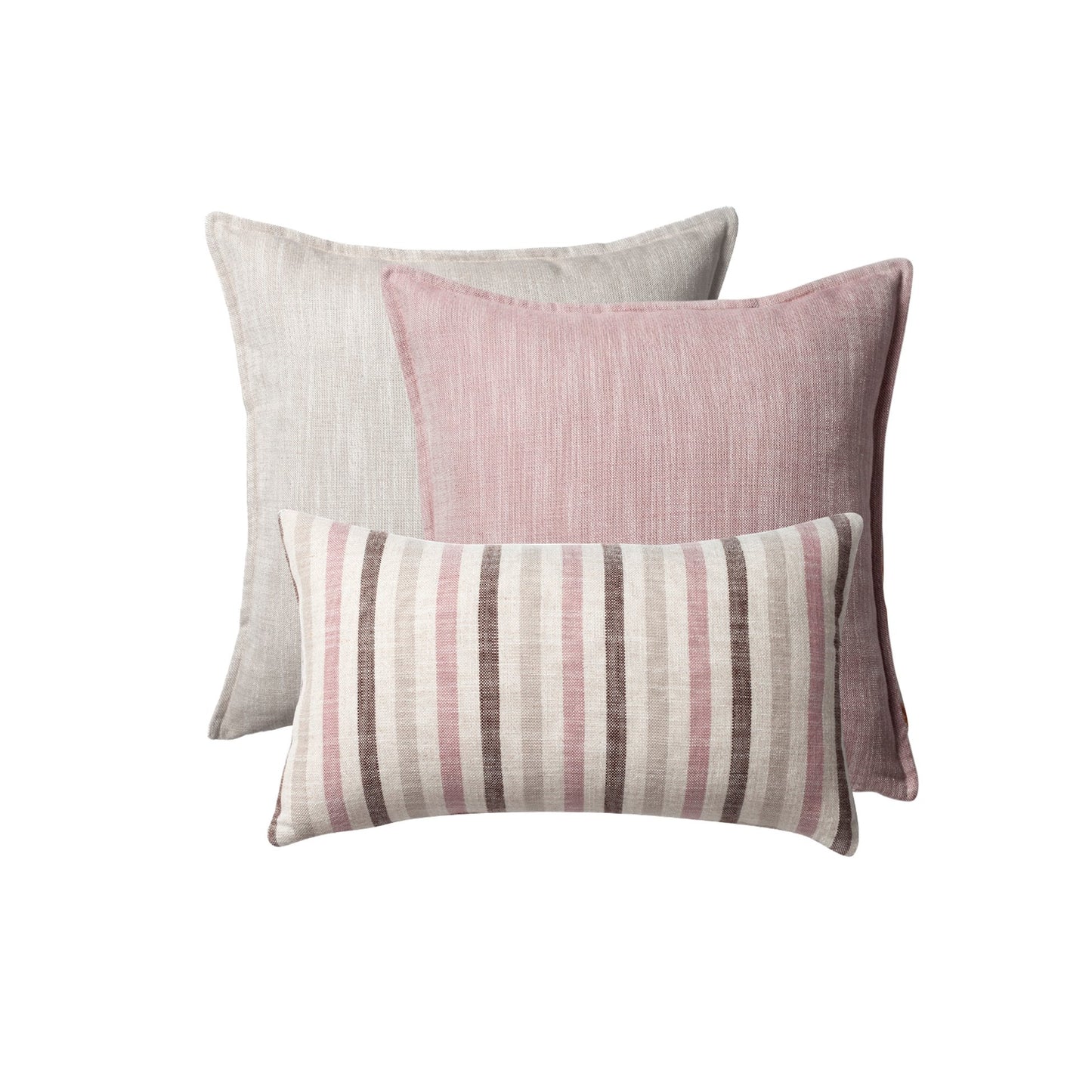 Porto & Capri - Decorative Pillow - 3-Piece Combo Set - Pink (Cover Only)