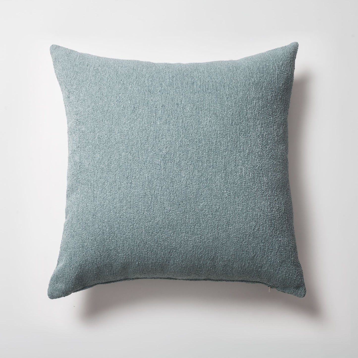Julia - Plain Boucle Woven Square Pillow 20x20 Inch - Light Blue (Cover Only)