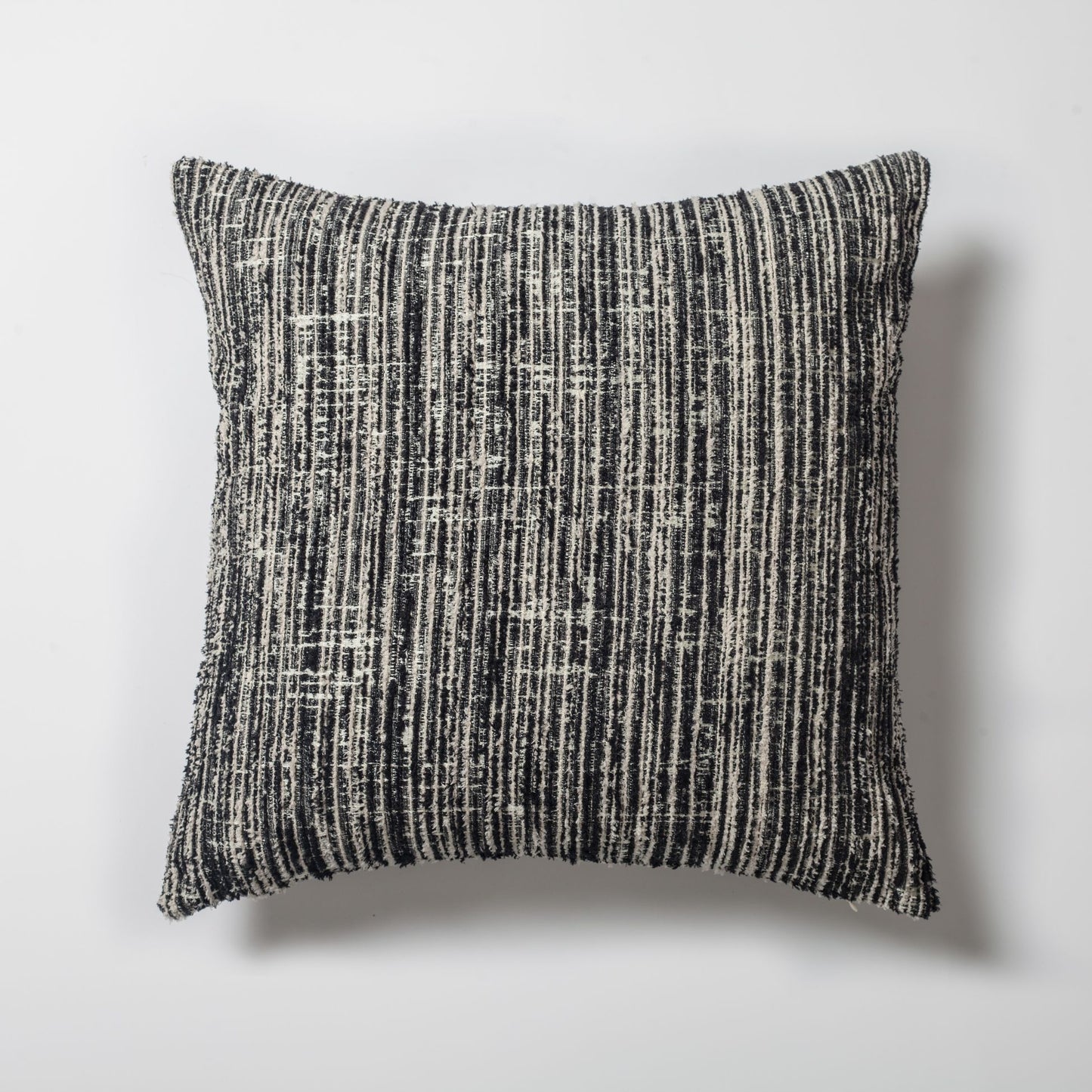 Coco - Corduroy Patterned Cushion 20x20 Inch - Black (Cover Only)