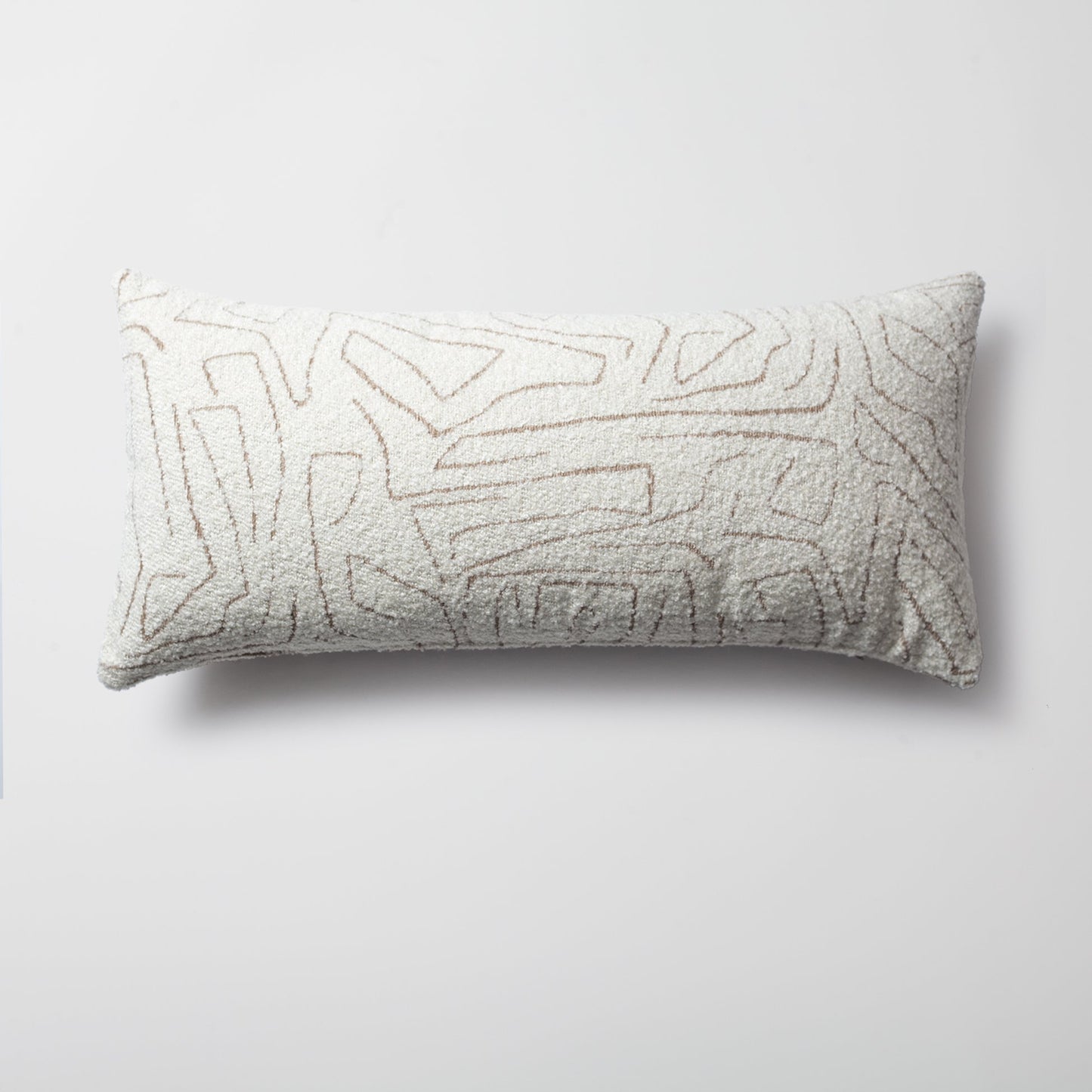 Amorf - Abstract Patterned 14x28 Inch Cushion - Beige (Cover Only)