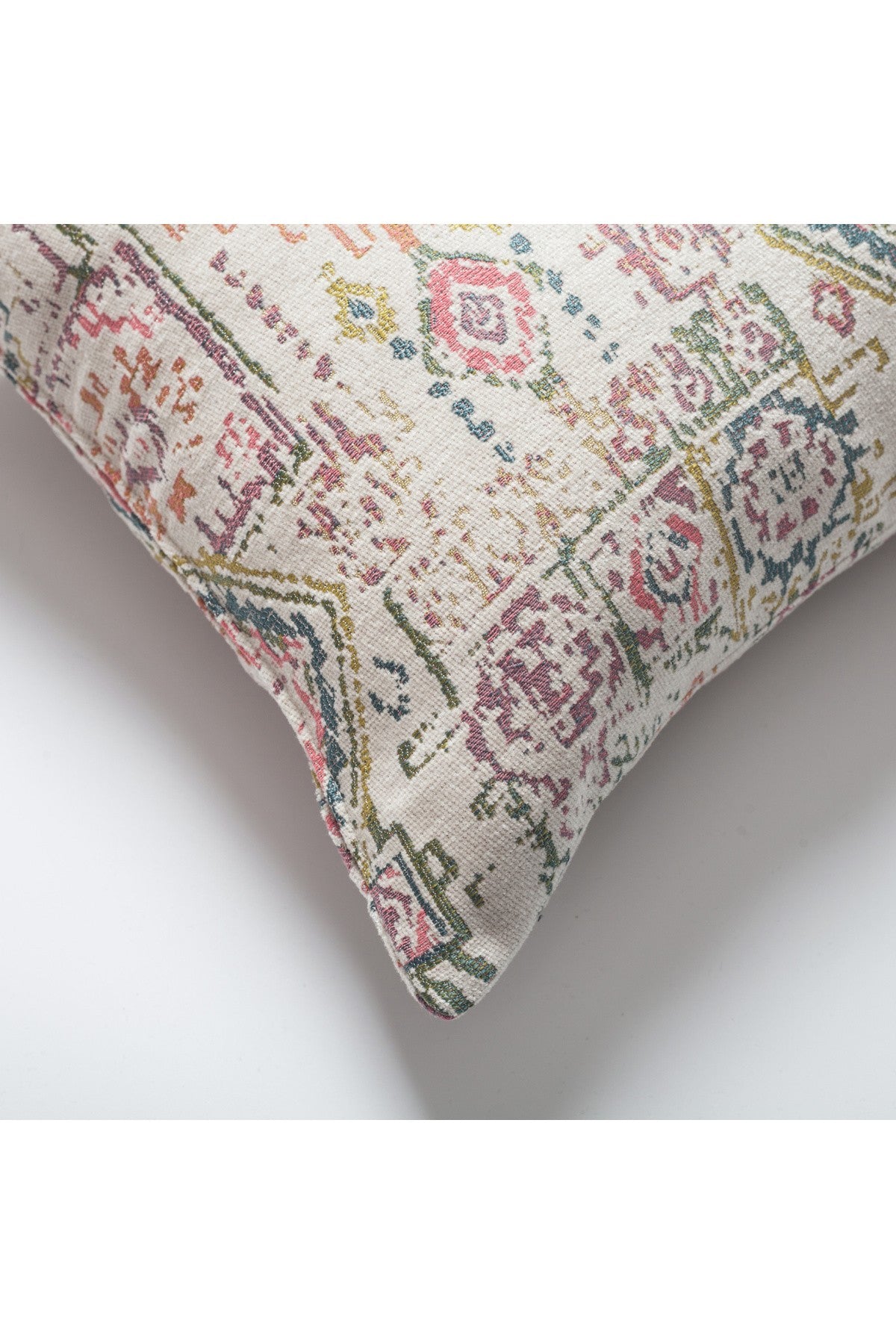 Kaftan - Colorful Ethnic Kilim Patterned Woven Pillow 18x18 Inch (Cover Only)