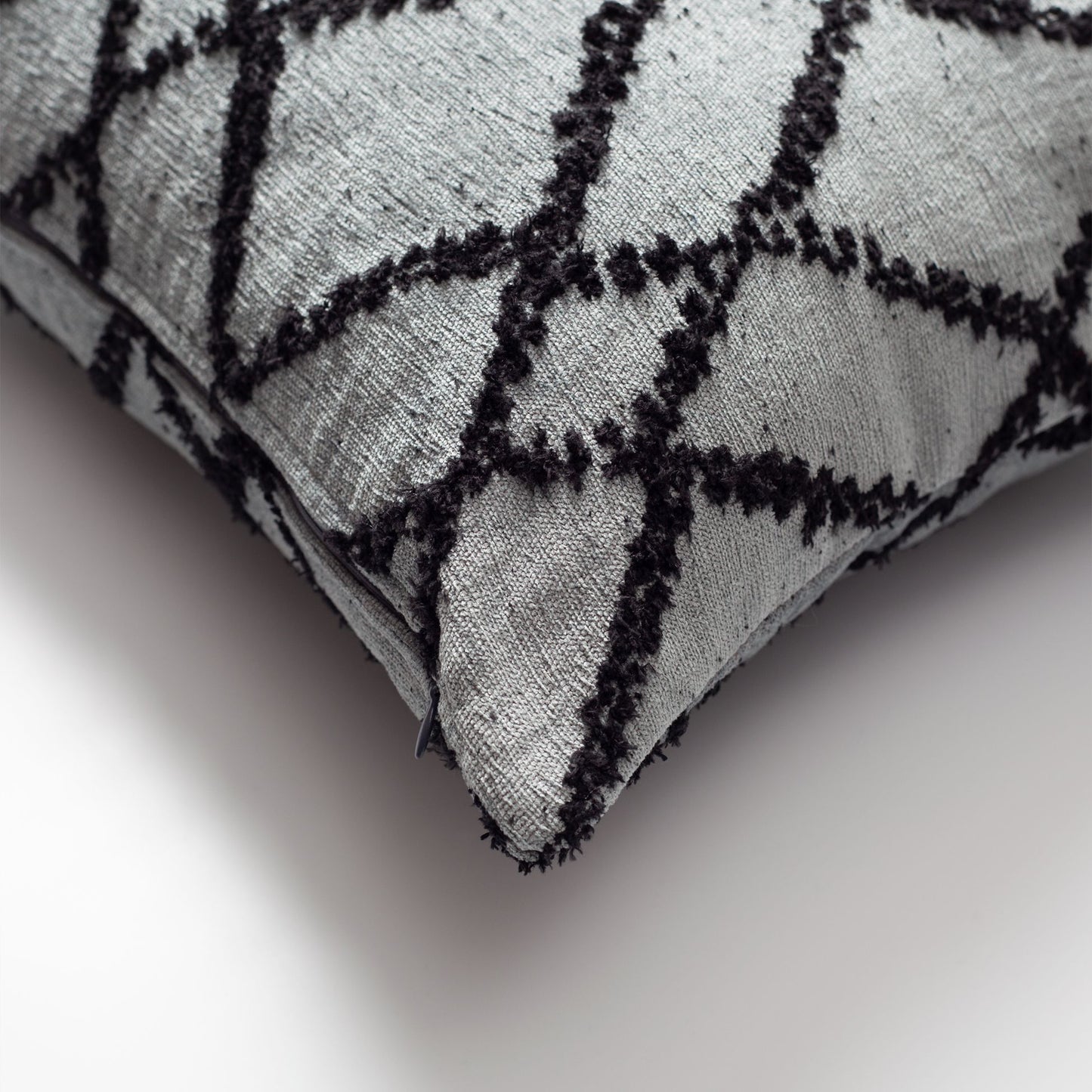 Savoy - Geometric Baklava Patterned Pillow 18x18 Inch - Blue & Black (Cover Only)