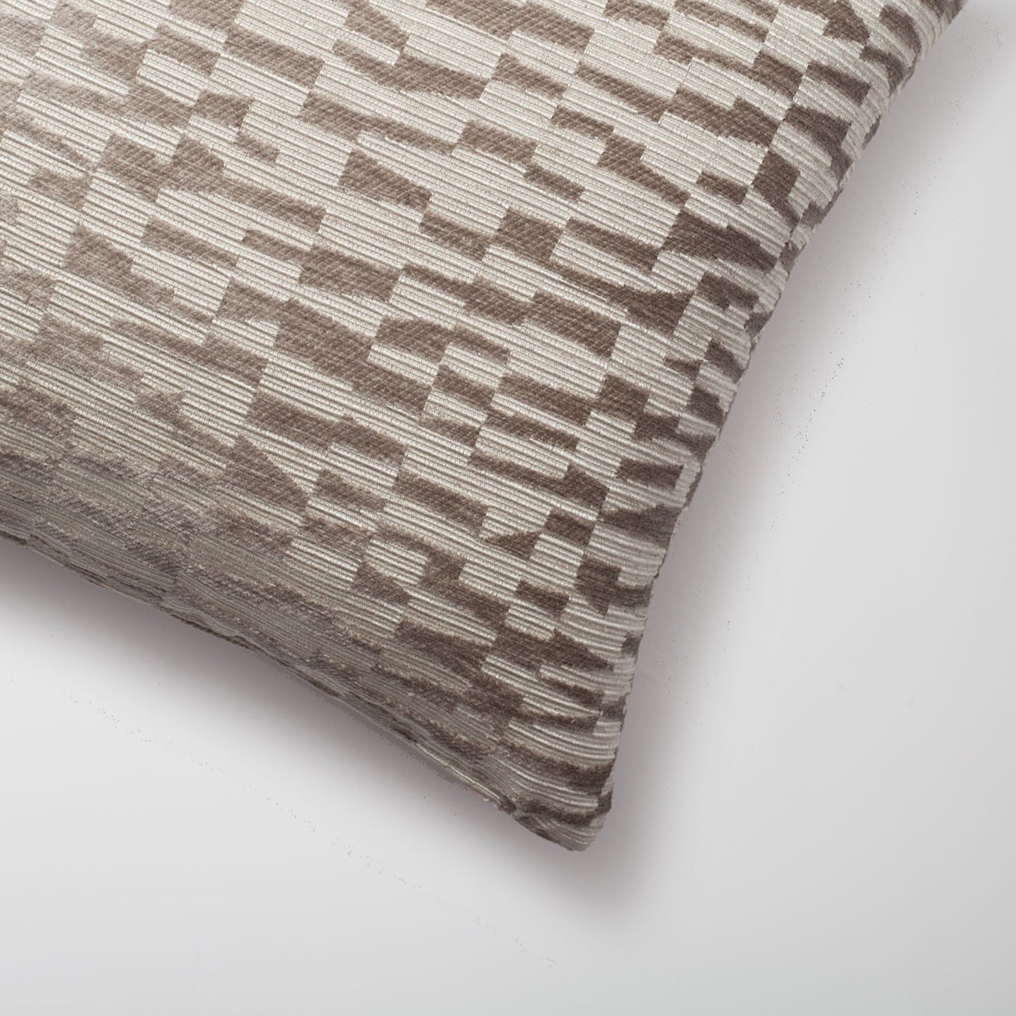Bistro - Geometric Patterned 18x18 Inch Cushion - Mink (Cover Only)