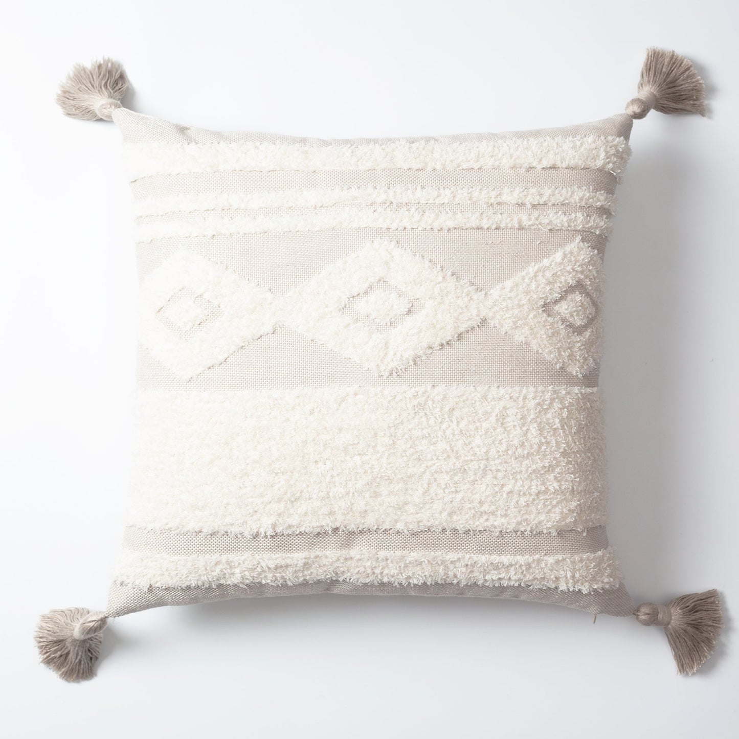 Quba - Ethnic Patterned Linen Pillow 20x20 Inch (Cover Only)