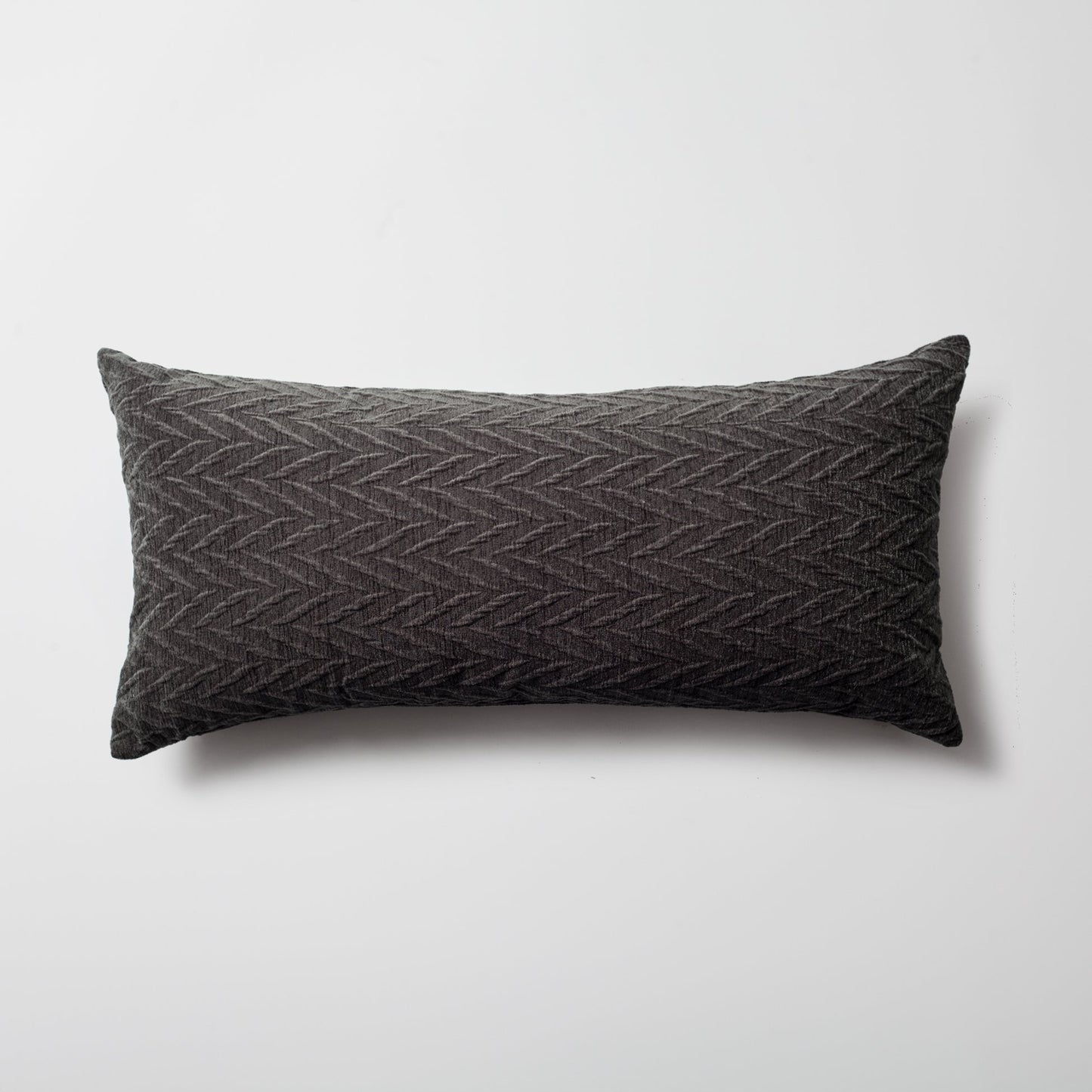 Cello - Embossed Pattern Cushion 14x28 Inch - Gray (Cover Only)