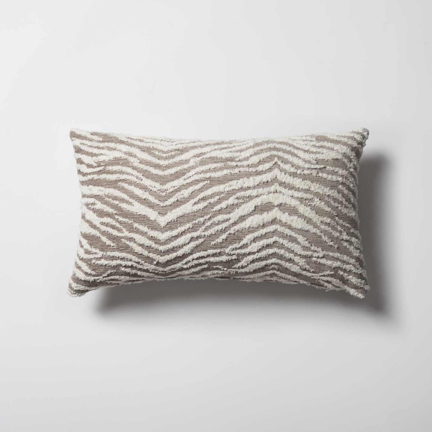 Tokyo - Geometric Zebra Patterned Pillow 12x20 Inch - Mink (Cover Only)