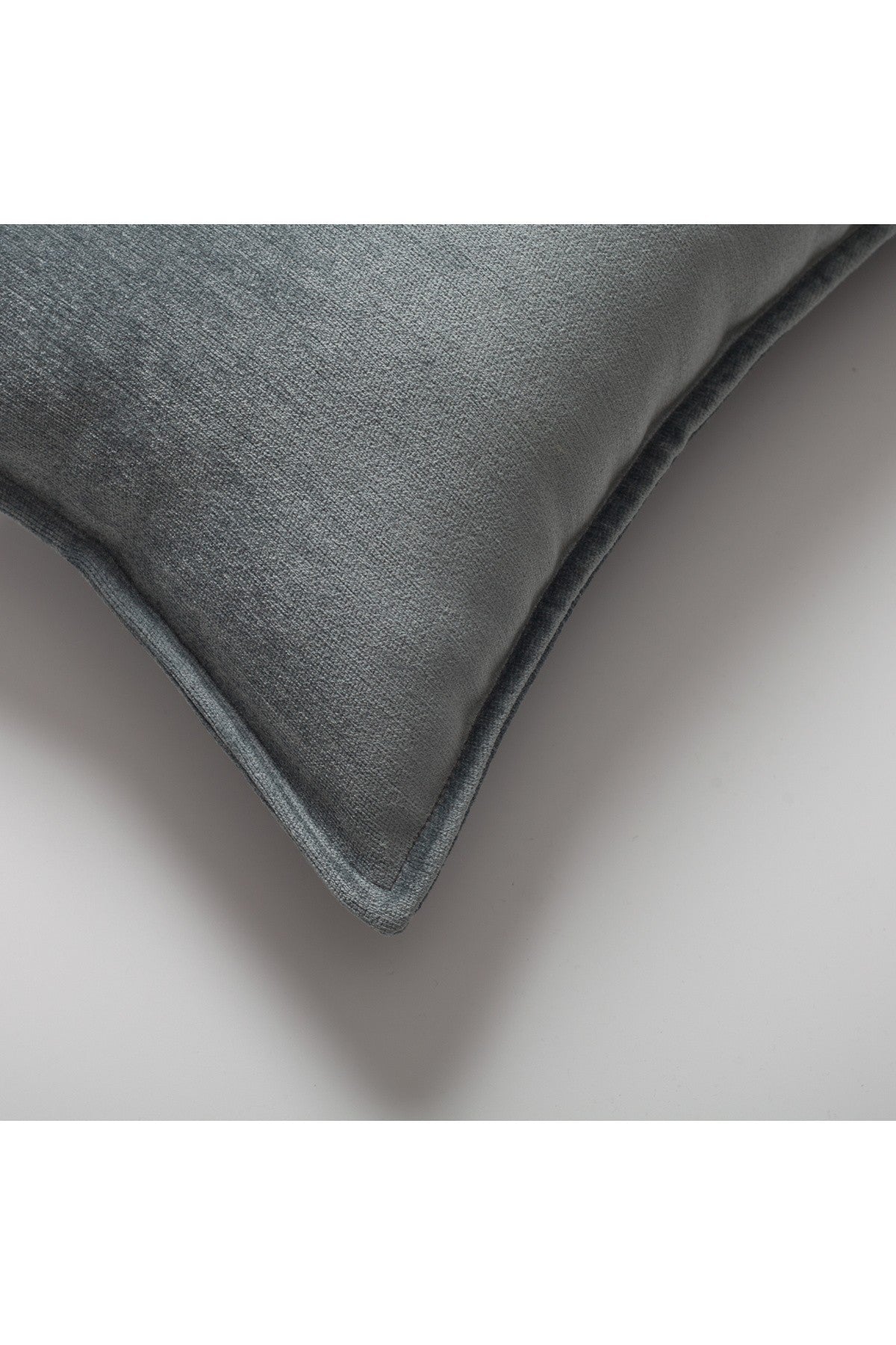 Eliza - Blue Viscose Natural Linen Pillow 20x20 Inch - Blue (Cover Only)