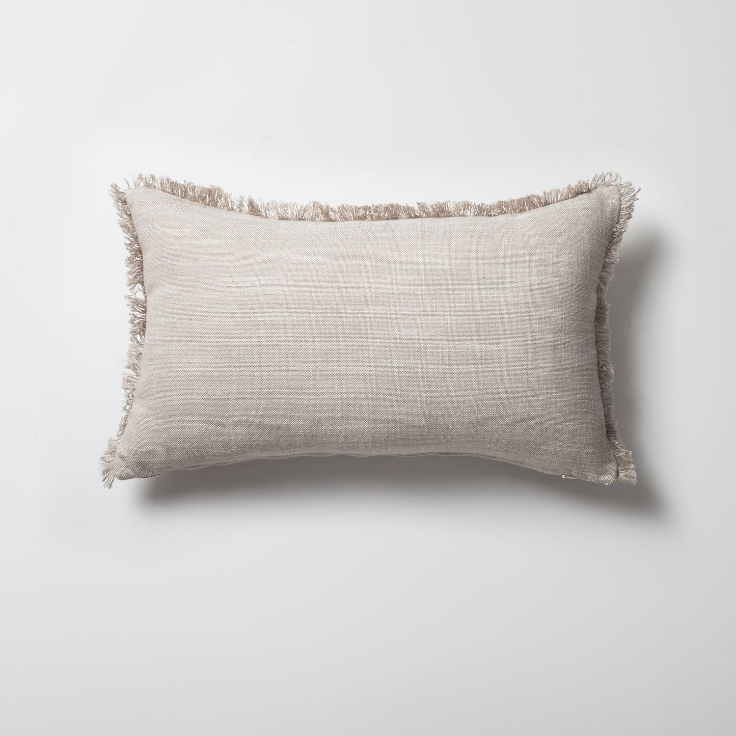 Soho - Linen Fringed Pillow 12x20 Inch - Linen (Cover Only)