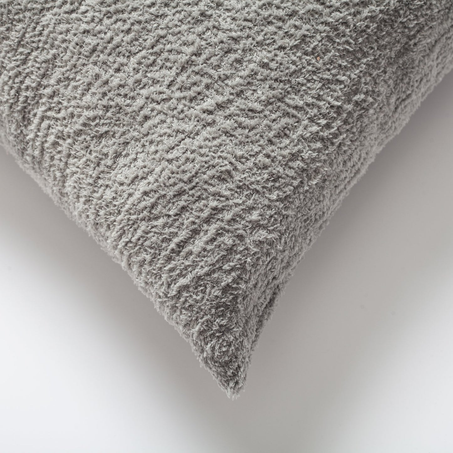 Cozy - Sheepskin Texture Fluffy Cushion 20x20 Inch - Light Gray (Cover Only)