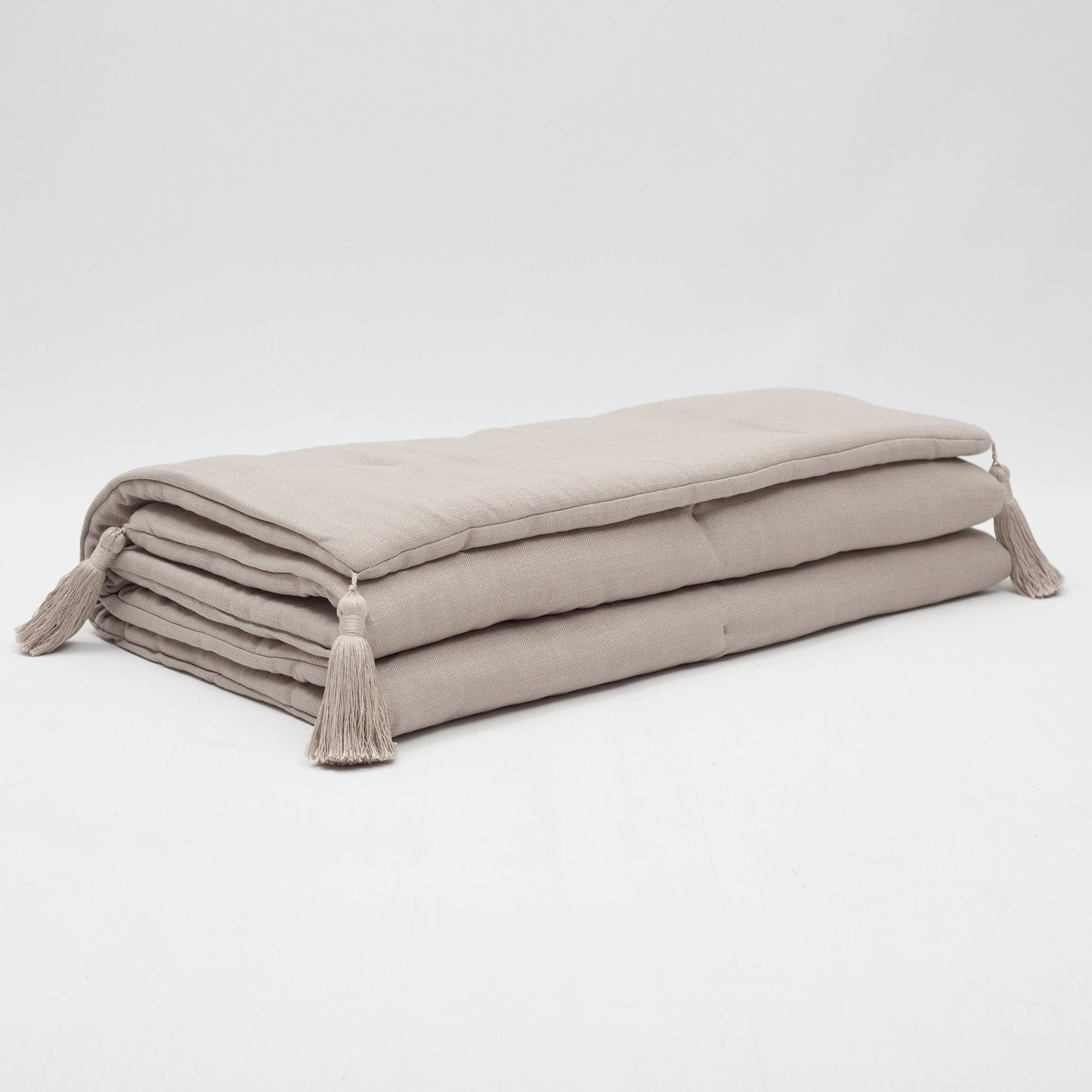 Loom Linen Tasseled Bed Runner + 6 Pillow Set Cozy Capri (Cover Only)