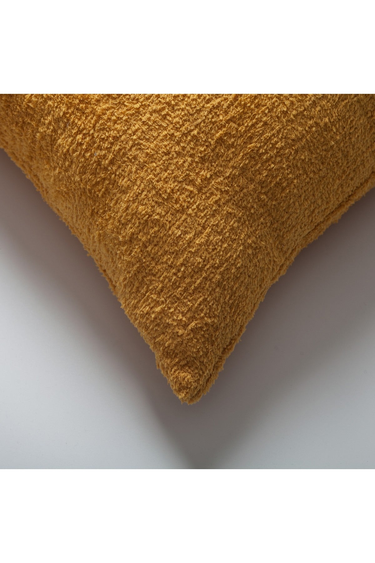 Cozy - Sheepskin Texture Fluffy Cushion 20x20 Inch - Yellow (Cover Only)