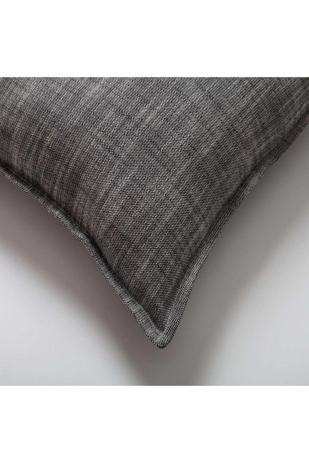Porto - Linen Square Pillow 20x20 Inch - Black (Cover Only)