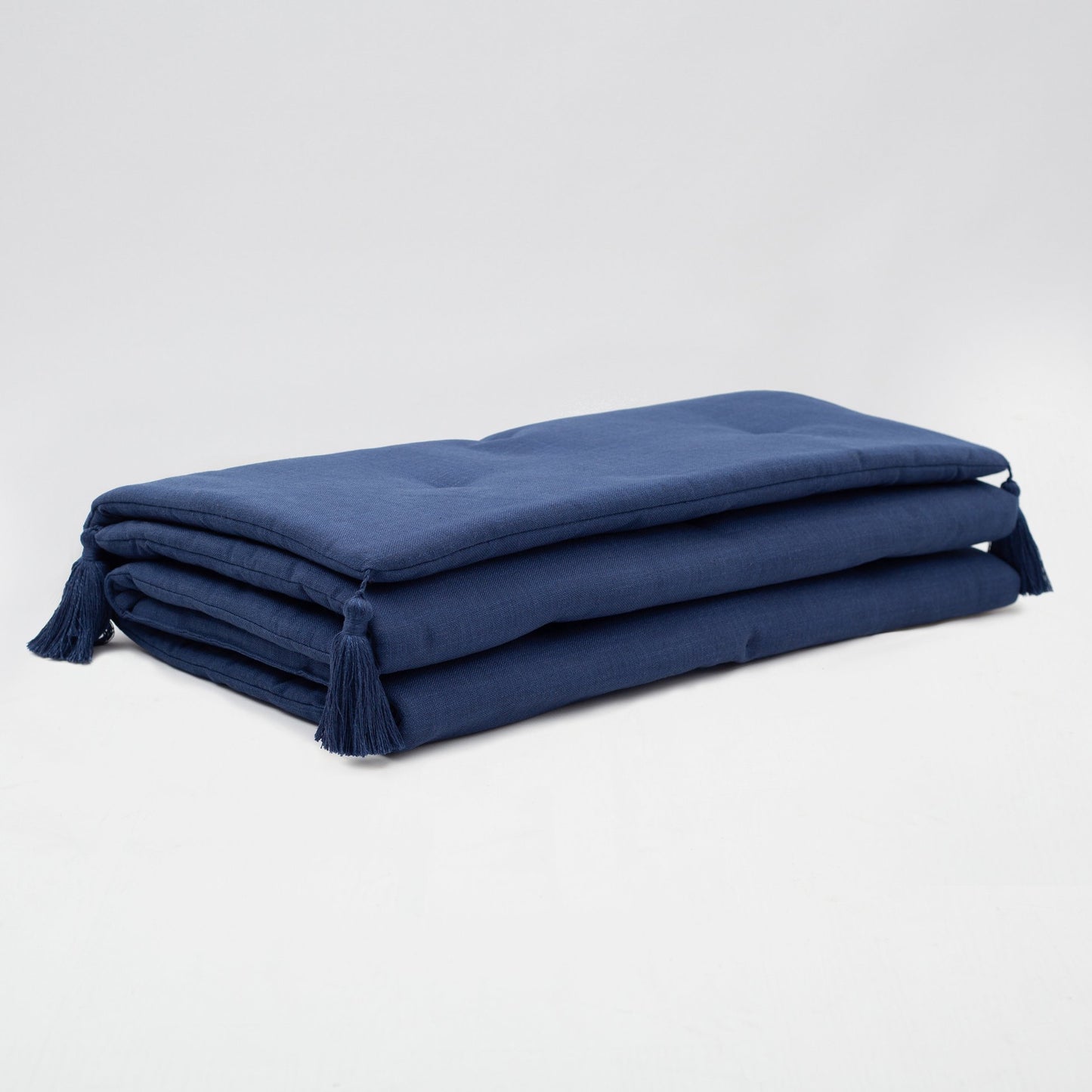 Loom - Linen Tassel Bed Runner + Set of 2 Padded - Navy Blue