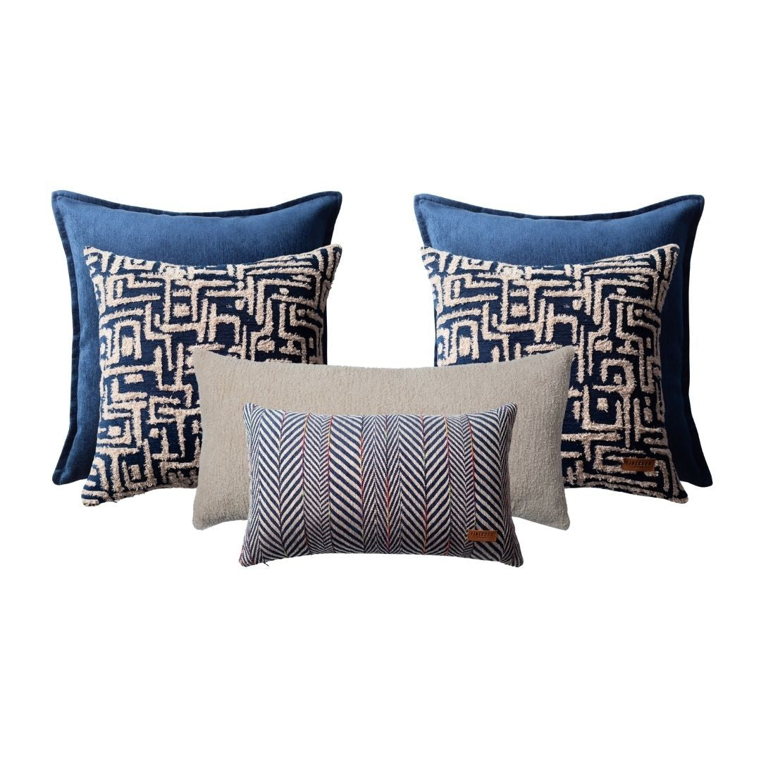 Eliza & Gilda & Cozy & Sense - 6-Piece Combo Linen Set - Blue (Cover Only)