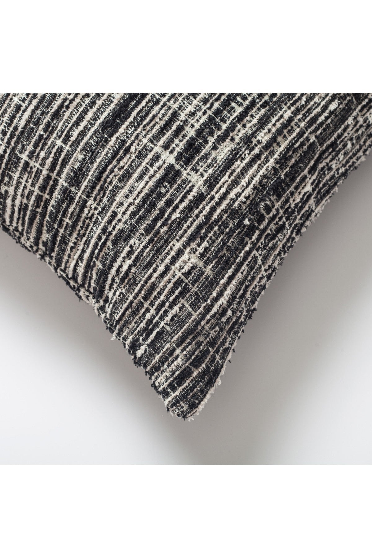 Coco - Corduroy Patterned Cushion 20x20 Inch - Black (Cover Only)