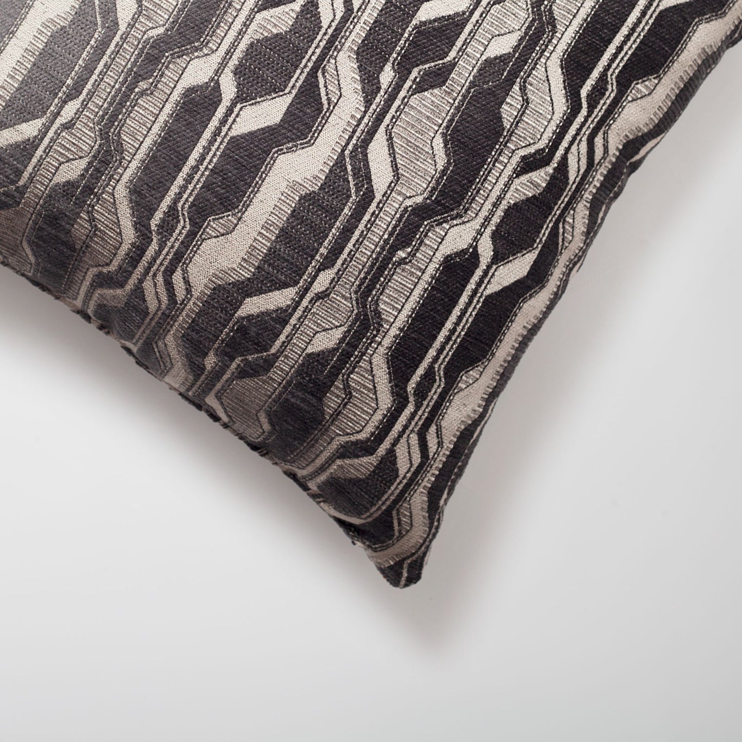 Lebon - Geometric Patterned 20x20 Inch Pillow - Anthracite (Cover Only)