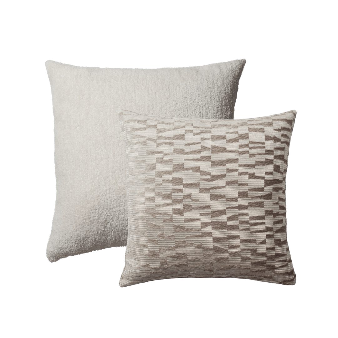 Cozy & Bistro - Decorative Pillow - 2-piece Combo Set - Mink (Cover Only)