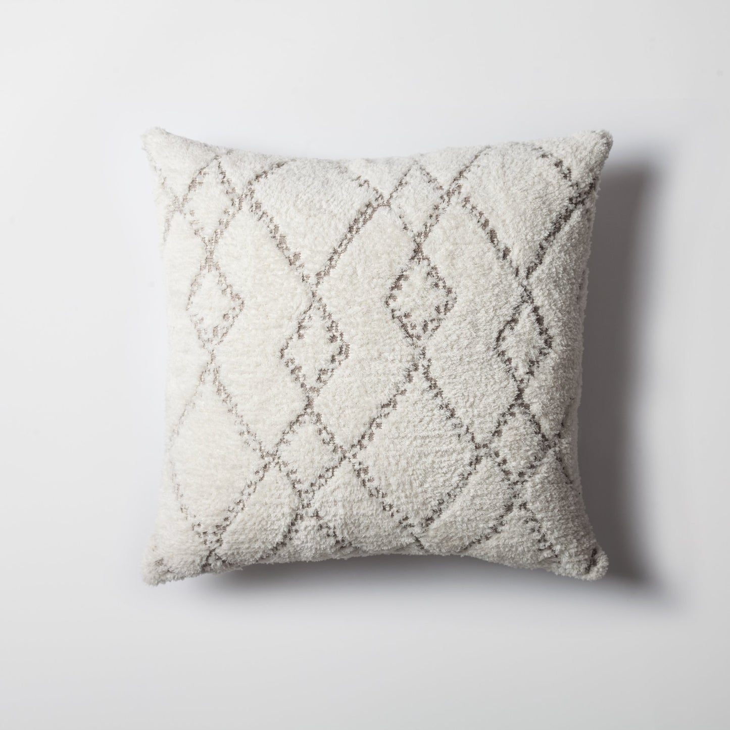 Asos - Geometric Baklava Patterned Fluffy Cushion 18x18 Inch (Cover Only)