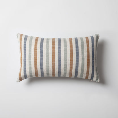 StripeOnStripe  - Decorative Pillow - Set of 3 - Mustard & Linen