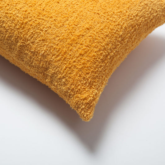 Cozy - Sheepskin Texture Fluffy Cushion 14x28 Inch - Yellow (Cover Only)