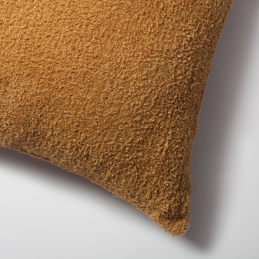 Cozy - Sheepskin Texture Fluffy Cushion 20x20 Inch - Mustard (Cover Only)