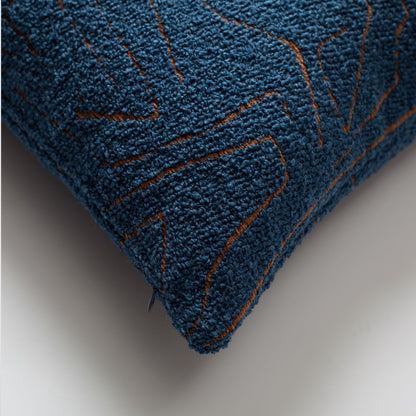 Amorf - Abstract Patterned 20x20 Inch Cushion - Blue (Cover Only)